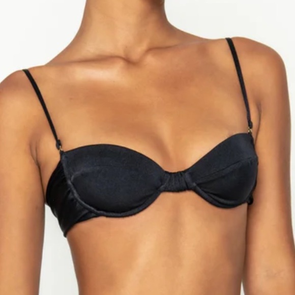 Sommer swim Rylee BALCONETTE BIKINI TOP black Nero size large. Fits like medium - Picture 3 of 7